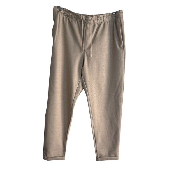 🌺ZARA Drawstring Knit Jogger-like Pants in Khaki Size Large — SUPER COMFY!!!🌺 - Picture 1 of 8